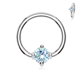 Piercing kroužek s kamínkem PKR00109 5