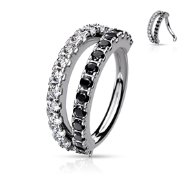 Piercing kroužek s kamínky PKR00119 4