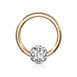 Piercing kroužek s kuličkou s krystaly PKR00105 6