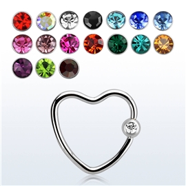 Piercing kroužek - srdíčko PKR00118 1