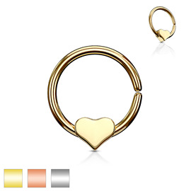 Piercing kroužek - srdíčko PKR00137 1