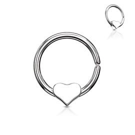 Piercing kroužek - srdíčko PKR00137 3