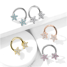 Piercing podkova hvězdičky PPO00103 2