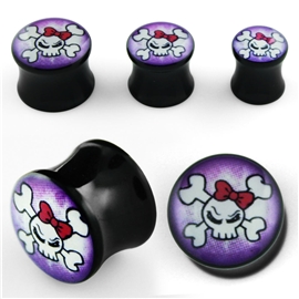 Plug do ucha - holčičí lebka PTP00181 1