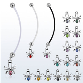 Těhotenský piercing do pupíku - pavouček PBV00579 1